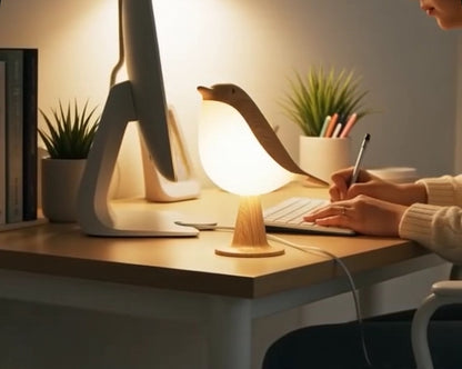 Lampe Oiseau LED Tactile – 3 Intensités – Rechargeable USB – Déco Élégante