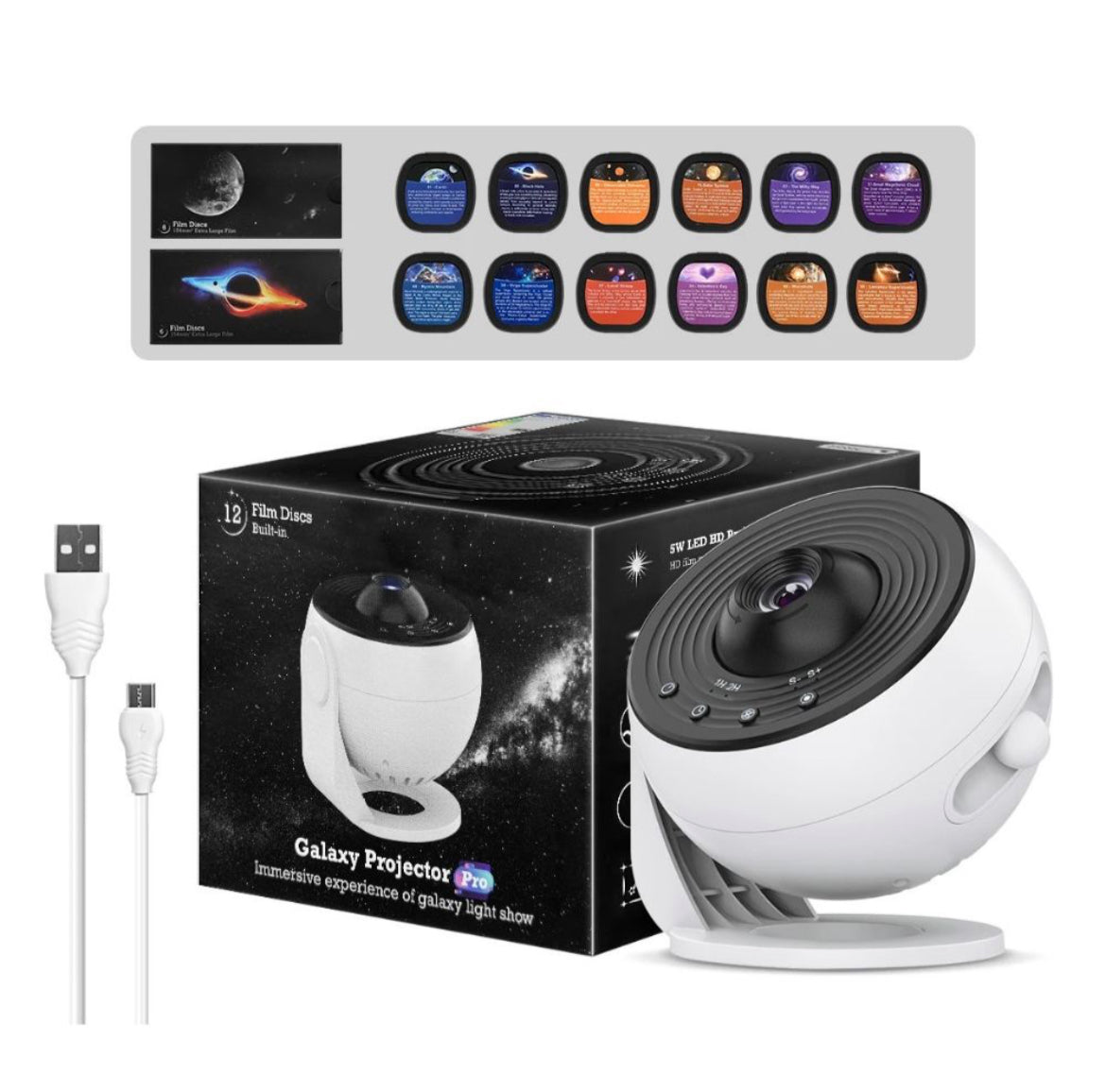 Projecteur Galaxie HD 360° – Ciel Étoilé Premium