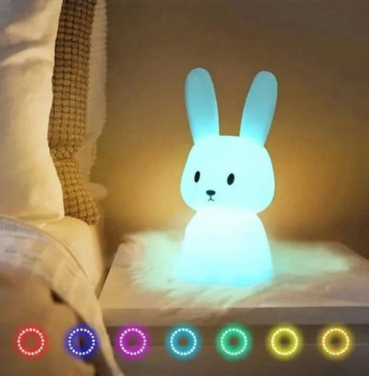 Veilleuse Lapin LED Tactile – Doudou Lumineux Apaisant