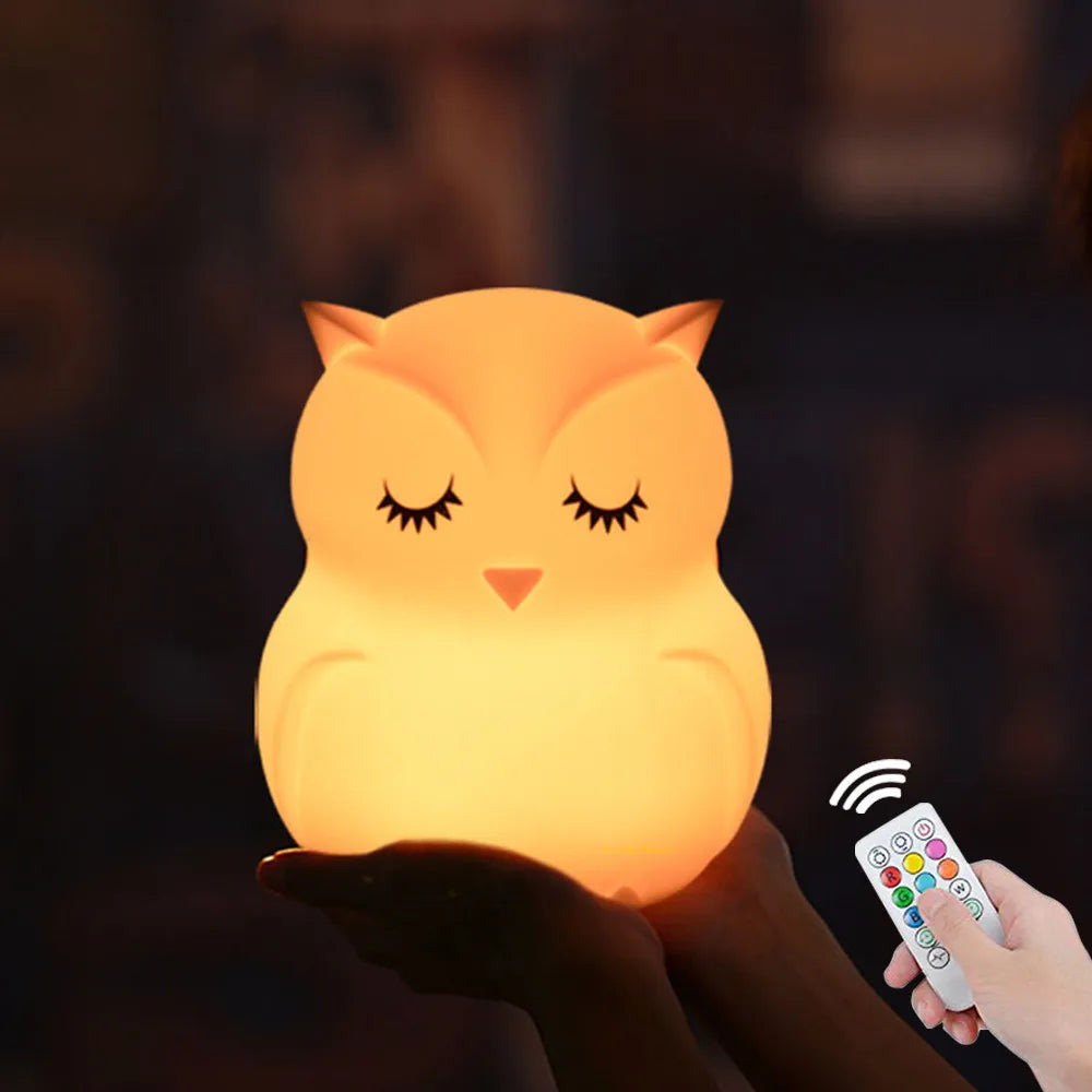Veilleuse Animaux Silicone LED – 12 Modèles Tactile