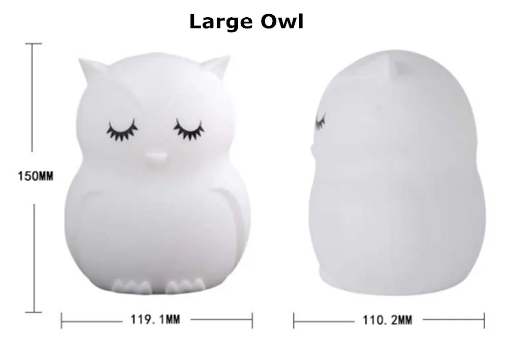 Veilleuse Animaux Silicone LED – 12 Modèles Tactile