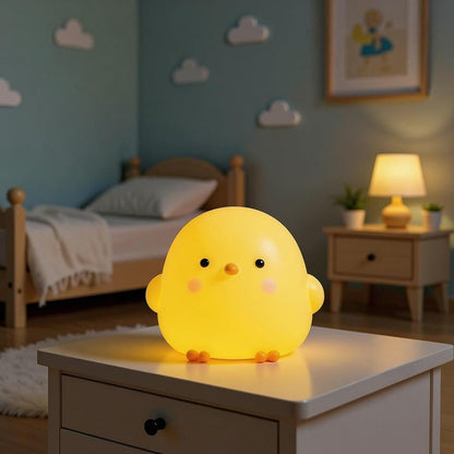 Veilleuse Poussin LED – Lumière Chaude Douce – Mini Compagnon Mignon
