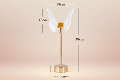 Lampe LED Papillon Dorée Acrylique – Art Déco Élégant