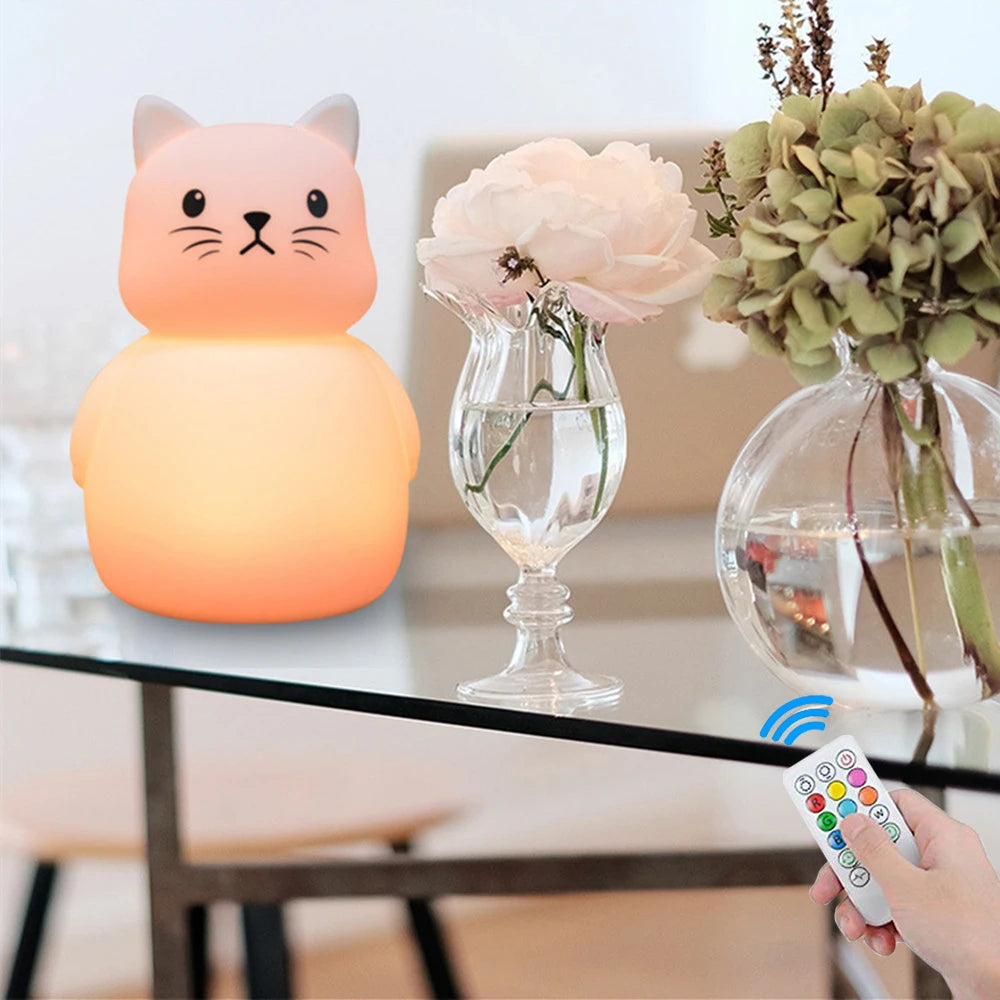 Veilleuse Animaux Silicone LED – 12 Modèles Tactile