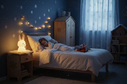 Veilleuse Lapin LED Tactile – Doudou Lumineux Apaisant