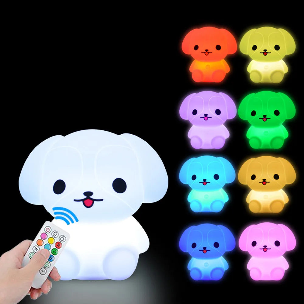 Veilleuse Animaux Silicone LED – 12 Modèles Tactile