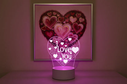 Lampe Cœur I LOVE YOU 3D – Cadeau Amour Lumineux