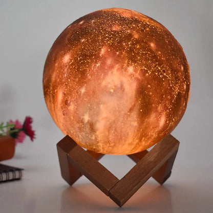 Veilleuse Lune 3D Galaxy – 16 Couleurs Tactile – Ambiance Féerique