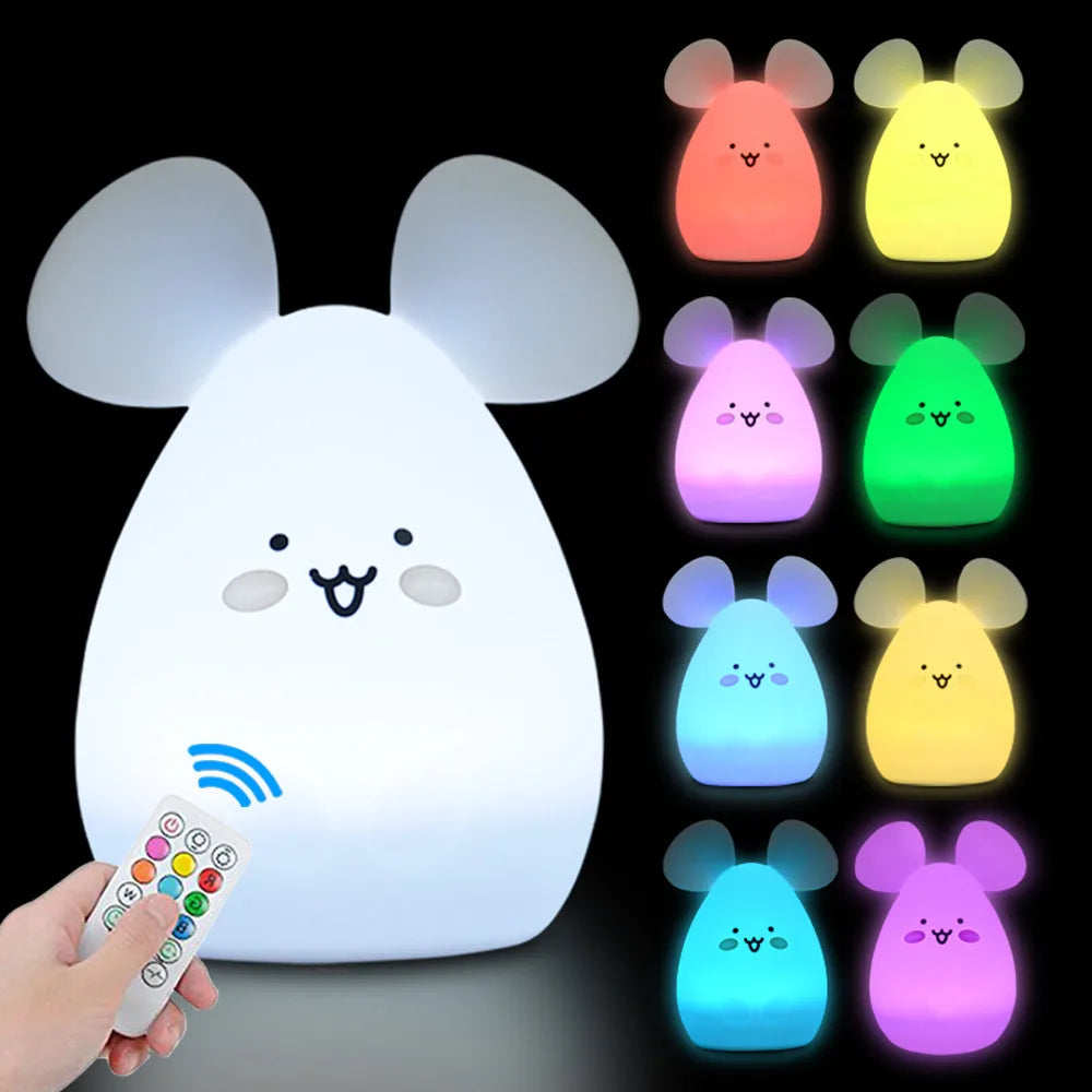 Veilleuse Animaux Silicone LED – 12 Modèles Tactile