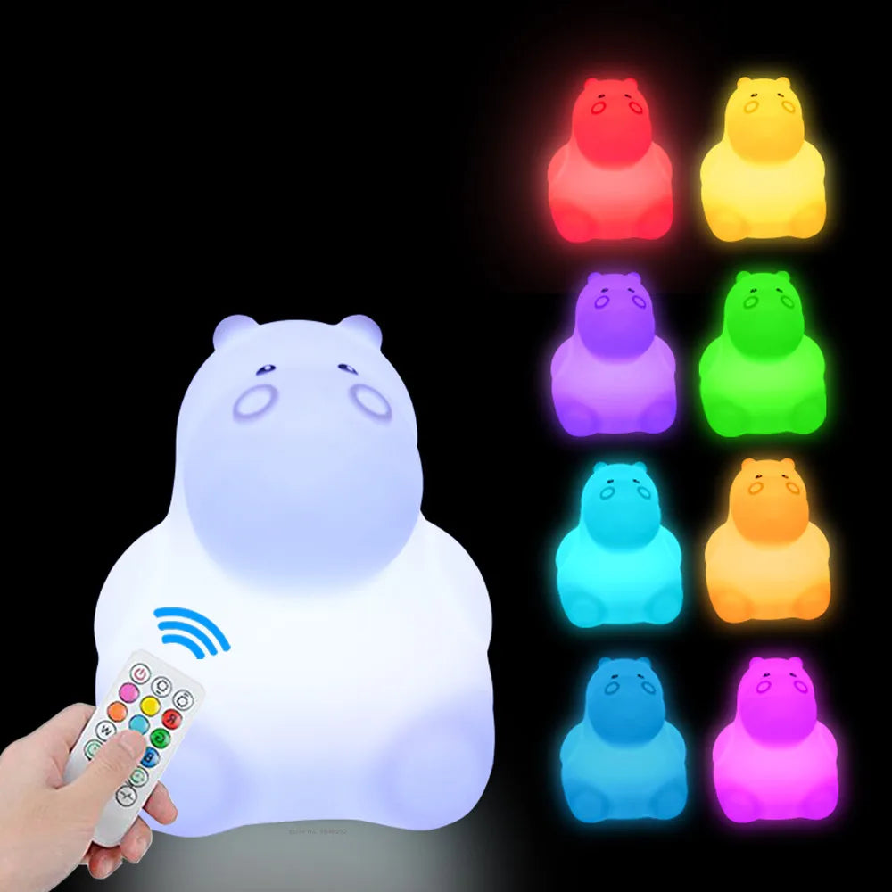 Veilleuse Animaux Silicone LED – 12 Modèles Tactile