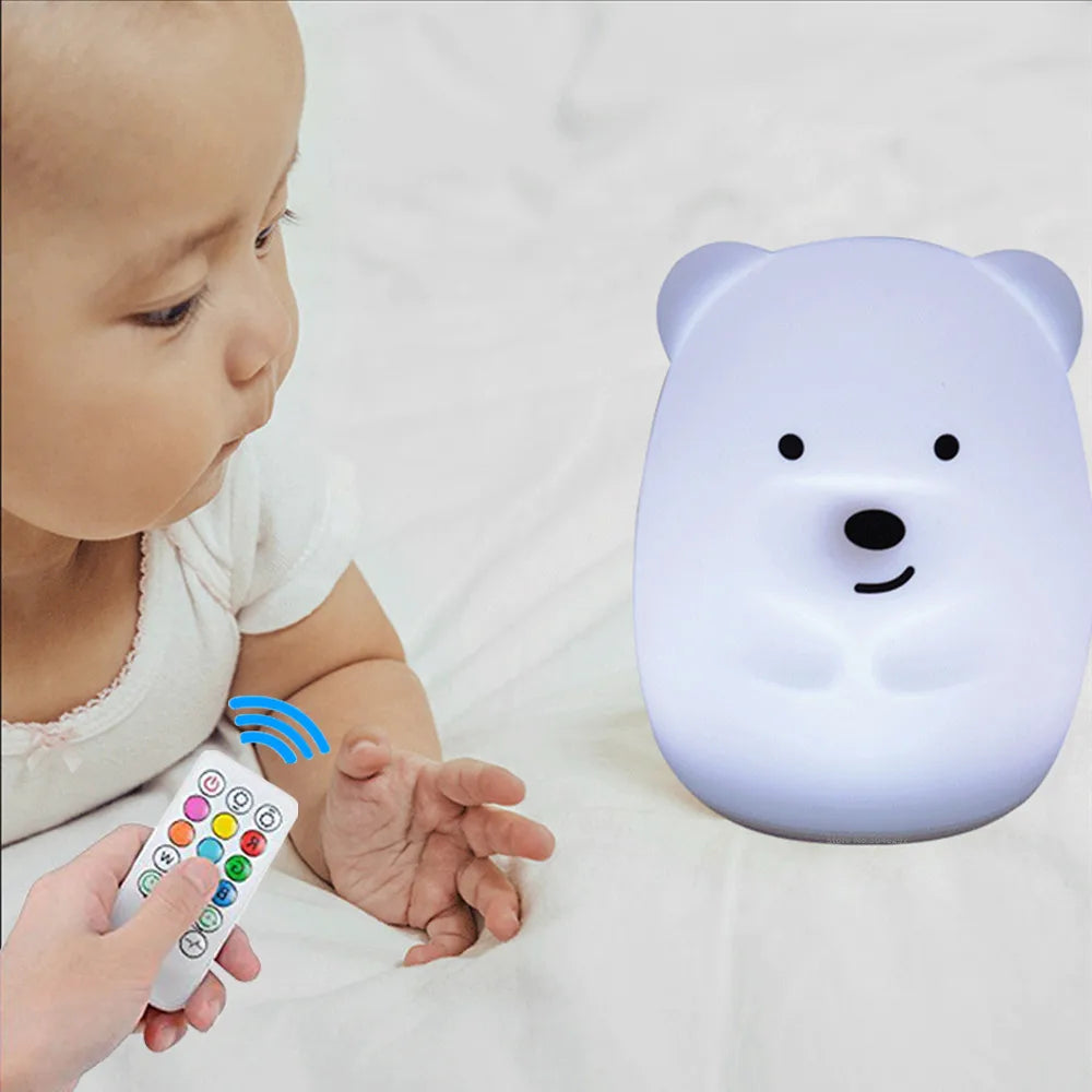 Veilleuse Animaux Silicone LED – 12 Modèles Tactile