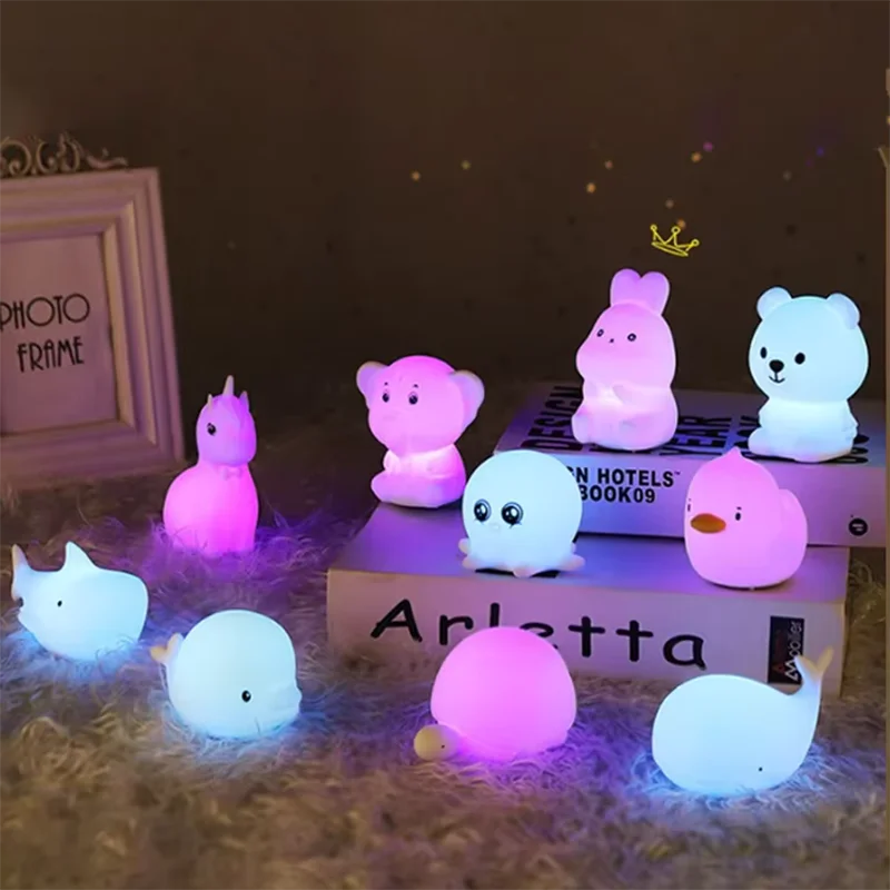 Veilleuse Lapin & Ourson LED — Duo de compagnons lumineux apaisants