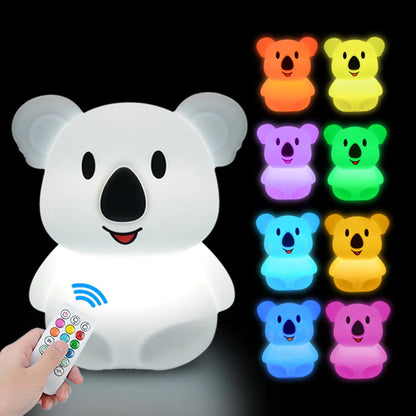 Veilleuse Animaux Silicone LED – 12 Modèles Tactile